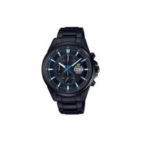 Casio EDIFICE Series Heart of Darkness All Black IP Coated Three Eyes Waterproof Casual Watch Quartz Movement Stainless Steel Strap EFB-509DC-1A