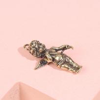Žalvariniai angelo sparnai pakabukai karoliui tvirto vario raktų pakabukai pasidaryk pats beige
