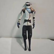 28cm Hand-made VALORANT Phoenix Viper Stuffed Dolls movable Abstract Body Wire Skeleton Halloween Prop gray