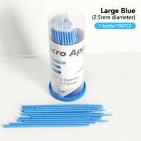 100Pcs/Bottle Dental Micro Brush Applicators Brush Teeth Oral Dentist Materials Extension Tools A9 white