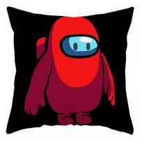 Game Among Us Pillow Case Throw Cushion Cover Home Sofa Decor Square Cartoon Red