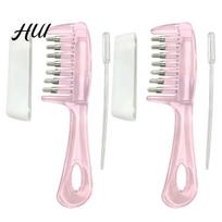 Hair Nutrient Applicator 1/2Pcs Scalp Oil Comb with Roller Ball, Minoxidil for Women Growth, Massage Dust Cover Liquid Dispensing 2pcs