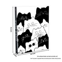 A4 Loose-Leaf Binder: 4-Hole O-Ring Storage for Office Documents & Test Papers black