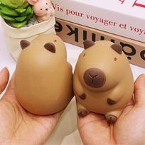 Capybara Slow Rebound  Squeeze Toy Kawaii Brown Squeeze Toys Cartoon Capybara Stress Relief Decompression Toys for Kid Best Gift beige