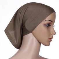 Muslim Women's Hijab Underscarf Stretchable Head Scarf Bonnet Cap Head Wear EMA gray