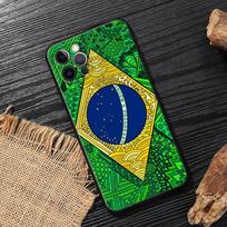 Brazil Flag Brazilian Football Funda For iphone 14 Case For iPhone 15 11 12 13 Mini 14 Pro Max XS 7 8 15 Plus SE Case Soft Cover iPhone 12 blue