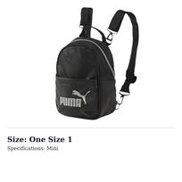 PUMA Artificial Leather Backpack Mini Unisex Black 077170-01 One Size 1