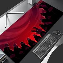Large Mouse Pad N-narutoS A-akatsuki Carpet Laptop Pc Gamer Keyboard Mat Mousepad Edge White Lock Edge Tassel Rubber Table Mat 30x60cm red