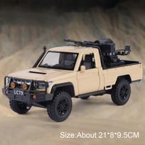 1:24 Land Cruiser LC79 LC300 Car Model Toy Music Light Pull Back Off-road Vehicles Doors Opened Models Home Decor Decoration gray