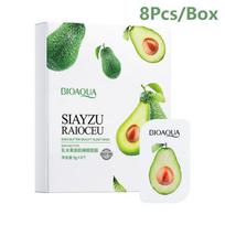 Bioaqua 8 vnt./dėžutė Taukmedžio sviestas Beauty Skin Sleeping Mask Drėkinanti poras gaivinanti ir aliejų kontroliuojanti po deginimosi atkuriamoji kaukė nuo senėjimo white