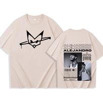 Rauw Alejandro Coca Nuestra TShirts Harajuku Hip Hop ONeck Short Sleeve Shirts XL black