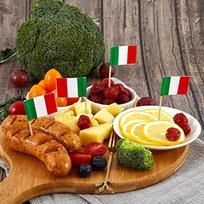 100Pcs Italy Toothpick Flags Mini Stick Cupcake Toppers Country Party Celebration National Decors Food Cocktail Picks Card China Mainland white