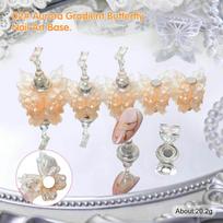 5pcs/set Aurora Butterfly Magnetic Nail Tip Display Stand For Manicure Press-On Nails Training Gel Nail Polish Nail Tip Display oranžinė