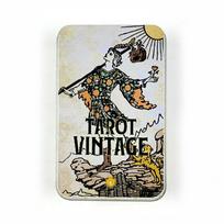 Vintage Tarot Cards Tin Box Set 78 Cards English Version Fortune Divination Board Game With Paper Guidebook for Beginners white