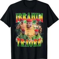 Retro T Shirt Ibrahim Traor Bootleg Viva Burkina Faso Nation Traore Africa Vintage Homme Casual Soft Comfortable L beige