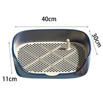 Pet Dog Toilet for Cat Portable Indoor Outdoor with Protection Wall Training Pad Holder Lavatory Basin Litter Box Trainer Corne mėlyna
