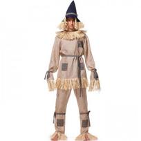 Mens Scarecrow Costume Halloween Cosplay Stage Performance M/L XL Sizes Cotton Blend XL beige