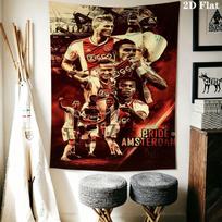 AFC Ajax Wall Hanging Printed Fabric Blanket Decorative Tapestries for Bedroom Living Room Home Decor 100cm x 150cm brown