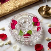 SAUDEEP INDIA Vastu Feng Shui Crystal Turtle Tortoise with Plate for Good Luck gray