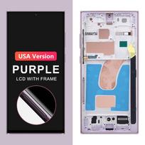 S23 Ultra Display With Frame Assembly TFT For Samsung S23 Ultra 5G S918B S918U Display Touch Screen Digitizer Replace Parts US Purple Frame