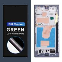 S23 Ultra Display With Frame Assembly TFT For Samsung S23 Ultra 5G S918B S918U Display Touch Screen Digitizer Replace Parts EU Green Frame