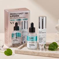 VT COSMETICS Reedle Shot 100 & PDRN R5 Firming Ampoule - Intensive Skin Boosting & Elasticity Care Set gray