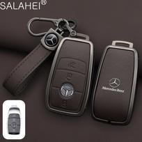 Odinis automobilio rakto dėklas Dangtelis Raktų pakabukas Mercedes Benz W205 W213 X253 W222 W206 W223 X254 EQE EQS A C E S GLC EQ Serijai 2015-2026 black