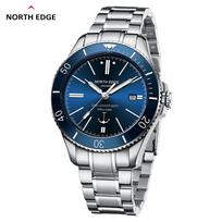 NORTH EDGE 42mm Men Mechanical Wristwatch Luxury Sapphire Glass MIYOTA 8215 Automatic Watches 10bar Waterproof Watch Men ANCHOR black