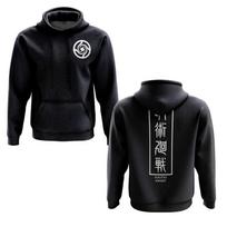 Jujutsu Kaisen Satoru Gojo Hoodie 3D All-Over Print Plum Blossom Pattern Men Pullover Hooded Sweatshirt Anime Streetwear Tops L black