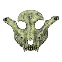 Molded Horse Skull Costume Mask in PU Construction with Direct Wear Design for Cosplay, Costume Parties and Stage Shows žalia