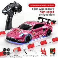 1:43 RC Drift Car APP Control 4WD Remote Control Racing Car LED Lights Full Proportions Desk Competition Car Model Toy Boys Gift