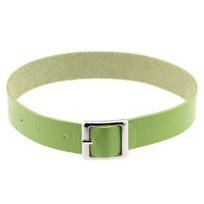 Fashion Punk Gothic PU Leather Buckle Collar Choker Necklace Collar Necklace žalia