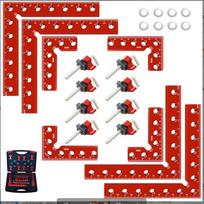 3/6/12/16Pcs Aluminum Alloy Right Angle Fixing Clip Auxiliary Fixture Fixing Clip Positioning Squares Clamping Holder 90 Degree 12cm-3Pcs-Set red