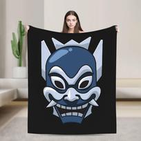 The Blue Spirit Zuko Fleece Throw Blanket Avatars Anime Airbenders Blankets for Bed Office Soft Bedding Throws 75X95CM blue