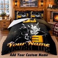 Eminem Custom Name 3Pcs Bedding Set 1 Bed Sheet 2 Pillowcases Bedroom Home Decor 135cmx200cm white