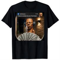 Tung Tung There is Motion At Your Front Door Tung Meme BLACK T-Shirt 1708 L brown