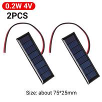5W 12V 1W 3V Solar Panel Mini Polysilicon Solar Cell with Cable Mini Solar Panel Module for Lamp Fan Pump DIY Battery Charger