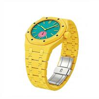 Dirželis Royal Pop Swatch X AP kišeniniam laikrodžiui Keitiklis į apyrankę Laikrodžio apyrankės pakeitimas Correa Aksesuarai Keraminis dirželis+Korpusas For Royal POP geltona