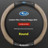 For Subaru Outback Brz Wrx Xv Ascent Forester Impreza Legacy Car Anti-Slip Carbon Fiber Leather Ultrathin Steering Wheel Cover