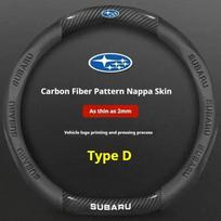 For Subaru Outback Brz Wrx Xv Ascent Forester Impreza Legacy Car Anti-Slip Carbon Fiber Leather Ultrathin Steering Wheel Cover