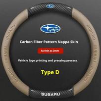 For Subaru Outback Brz Wrx Xv Ascent Forester Impreza Legacy Car Anti-Slip Carbon Fiber Leather Ultrathin Steering Wheel Cover