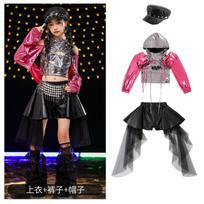 Girls Jazz Dance Costume Kids Hip Hop Stage Outfit Cool Performance Wear 150cm