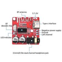 Type-c Audio Receiver Board Bluetooth-compatible 1.1 MP1 Lossless Decoder Board Wireless Stereo Music Module 1.7-1V XY-BT-Mini Largest