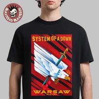 System Of A Down SOAD Warsaw Poland 2026 Exclusive Venue Poster At PGE Narodowy On 18 And 19 July 2026 T-Shirt S red