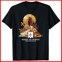 Crusader Kings III Roads to Power Black Cotton T-Shirt S-5XL 100 brown