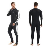 Mens Quick-Dry Dive Suit Lightweight Wetsuit Snorkeling Surfing Swimming UV Protection Long Sleeve Medium black