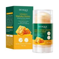 BIOAQUA Manuka Honey Vitamin E Hand & Foot Cream Stick, Deep Moisturizing Balm for Dry Cracked Skin, Nourish & Soften Rough Hands Feet Skin yellow