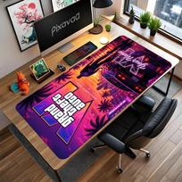 Grand Theft Auto Customize Your Name Mouse Pad Gaming Laptop Mouse Pad Desktop Mouse Pad Non-Slip Rubber Base Office Desk Accessory 50cmx100cm