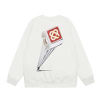 Cross-border trendy brand Casablanca Casablanca letter-painted printed terry turtleneck sweater S white