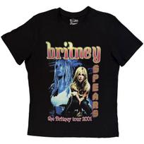 Ladies Crop Top Britney Spears Britney Tour Licensed T-Shirt M gray